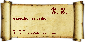 Náthán Ulpián névjegykártya